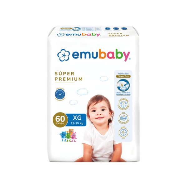 Emubaby Pañal Super Premium Talla XG 60 uds