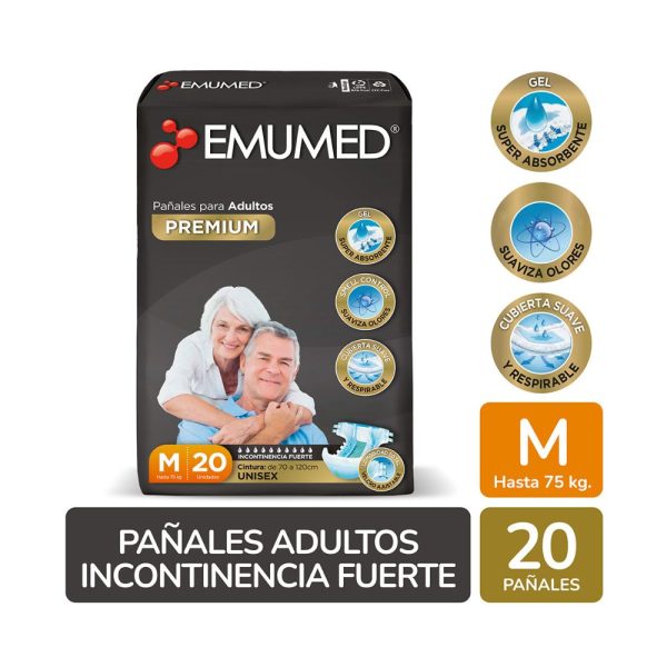 Emumed-Emuprotect Pañal Adulto Premium Talla M 20 uds