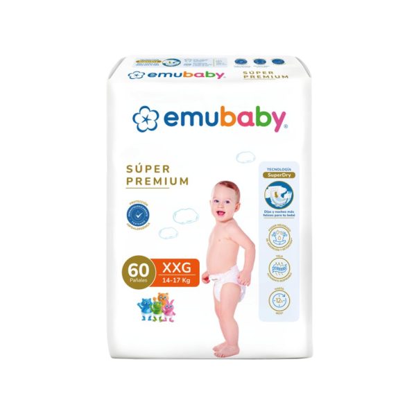 Emubaby Pañal Super Premium Talla XXG 60 uds