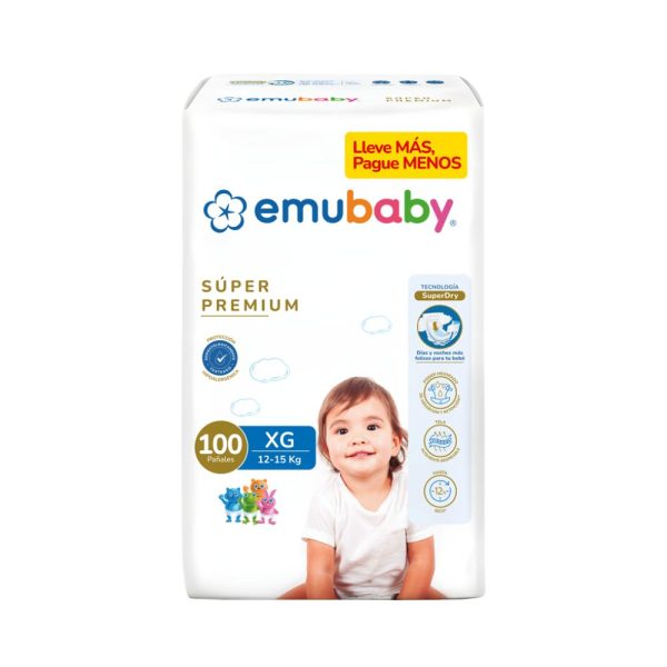 Emubaby Pañal Super Premium Talla XG 100 uds