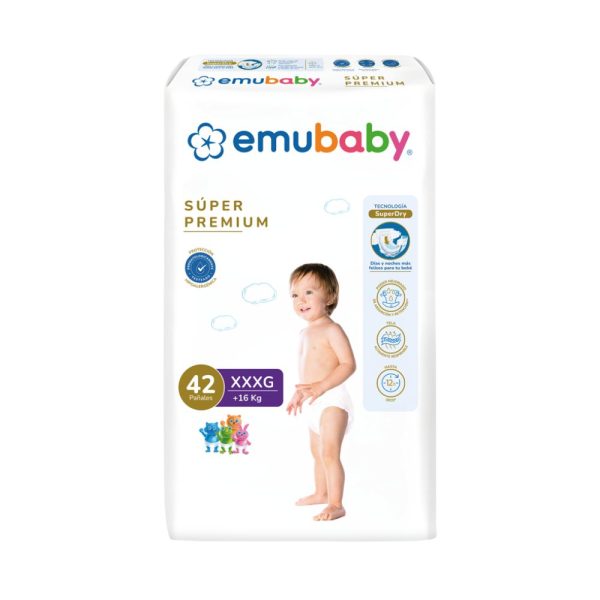 Emubaby Pañal Super Premium Talla XXXG 42 uds