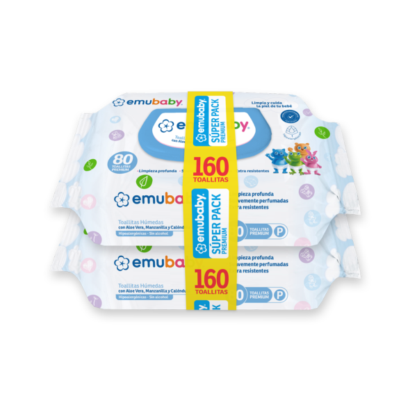 Emubaby Toallas Húmedas Premium 2x80 uds